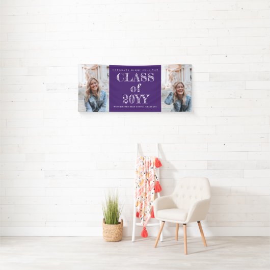 第2種はっきりした写真卒業パーティー 横断幕 (インサイチュ)