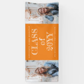 第2種はっきりした写真卒業パーティー 横断幕 (縦)