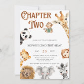 第2章 ストーリーブック ジャングルサファリ 2歳の誕生日 招待状 (正面)