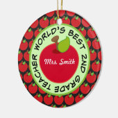 第2等級のパーソナライズな先生のギフトのオーナメント セラミックオーナメント (左)