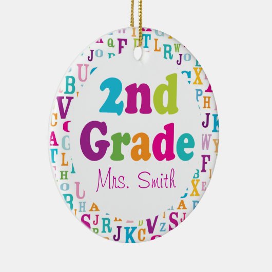 第2等級のパーソナライズな学校教師のオーナメント セラミックオーナメント (右)