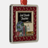 第2等級の先生のクリスマスの記念品 メタルオーナメント (右)