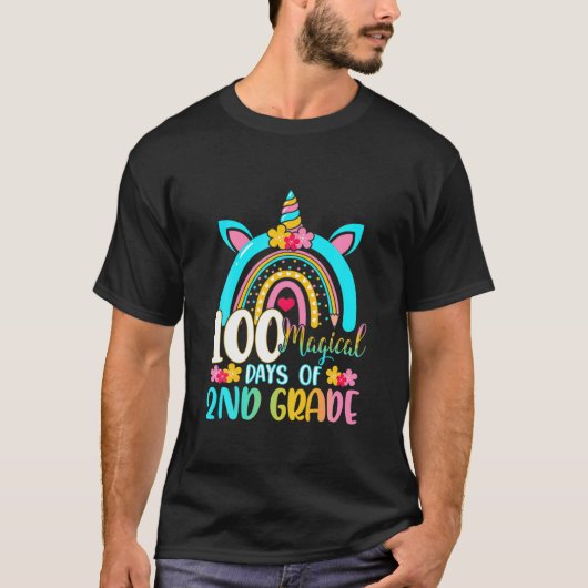 第2級ユニコーン学ライの魔法の日100 Tシャツ (正面)