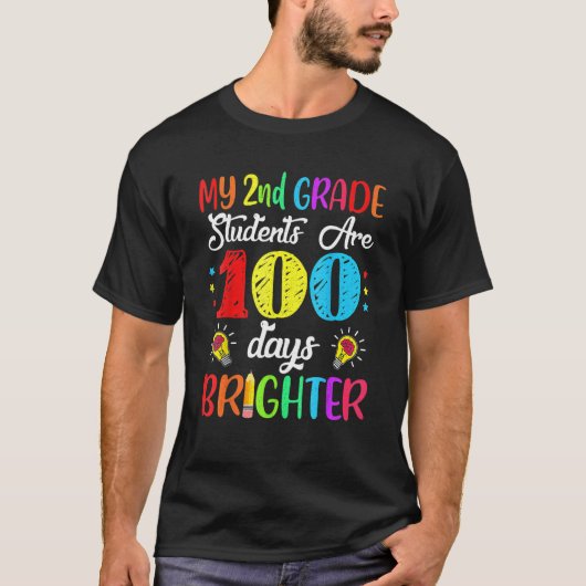 第2級先生100日より明るい100日目 Tシャツ (正面)
