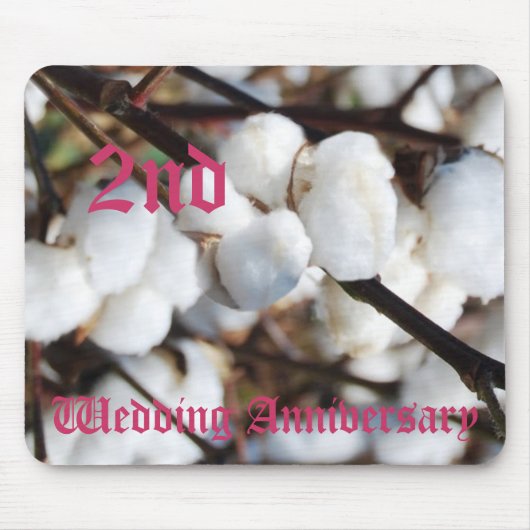 第2結婚記念日-綿 マウスパッド (正面)