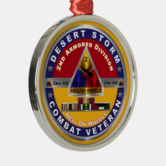 第2装甲師団デザートストーム退役軍人 メタルオーナメント (右)