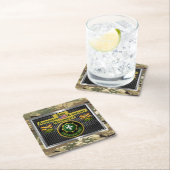 第2装甲騎兵の連隊「常に用意」 スクエアペーパーコースター (インサイチュ)