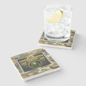 第2装甲騎兵の連隊「常に用意」 ストーンコースター (横)