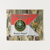 第2装甲騎兵の連隊「常に用意」 タペストリー (正面(横))