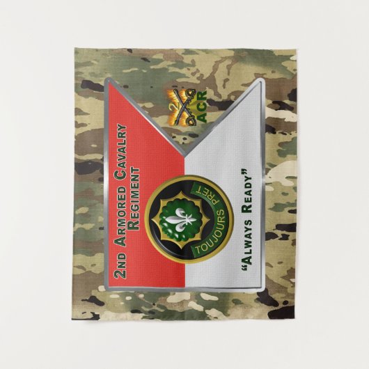 第2装甲騎兵の連隊「常に用意」 タペストリー (正面)