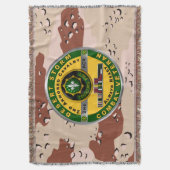 第2装甲騎兵連隊デザートストーム退役軍人 スローブランケット (正面縦)