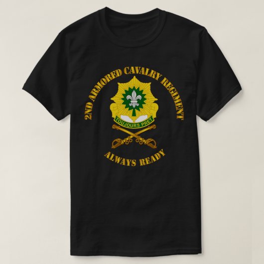 第2装甲騎兵連隊DUI常時準備完了 Tシャツ (デザイン正面)
