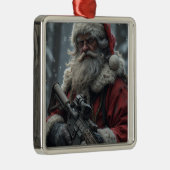 第2補正おもしろいサンタクロースのクリスマス メタルオーナメント (右)