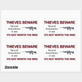 第2補正子馬AR-15セキュリティステッカー 長方形シール (シート)