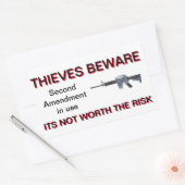 第2補正子馬AR-15セキュリティステッカー 長方形シール (封筒)