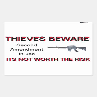 第2補正子馬AR-15セキュリティステッカー 長方形シール