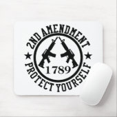 第2補正AR15あなた自身の保護黒 マウスパッド (マウス)