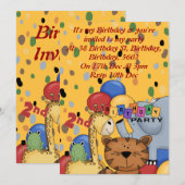 第2誕生会 招待状 (正面/裏面)