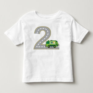 第2誕生日のごみ収集車のTシャツ トドラーTシャツ