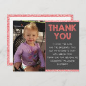 第2誕生日のサンキューカード サンキューカード (正面/裏面)