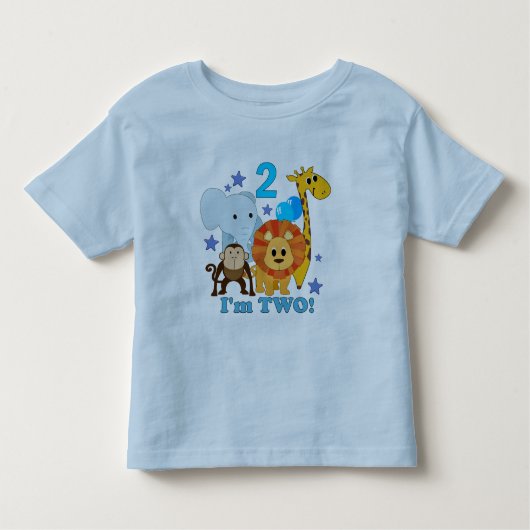 第2誕生日のジャングル トドラーTシャツ (正面)
