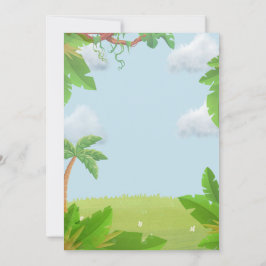 第2誕生日の恐竜誕生日招待状 招待状