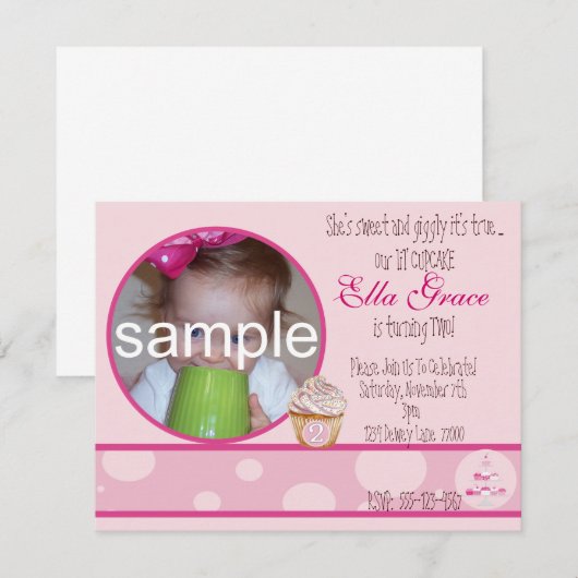 第2誕生日の招待状 招待状 (正面/裏面)