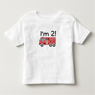 第2誕生日の消防車 トドラーTシャツ