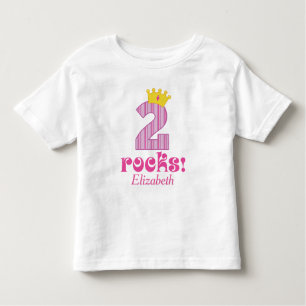 第2誕生日の2歳のプリンセスのTシャツ トドラーTシャツ