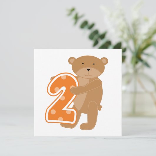 第2誕生日のTシャツおよびギフトに耐えて下さい カード (スタンド正面)