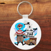 第2誕生日のTシャツおよびギフトを略奪して下さい キーホルダー (正面)