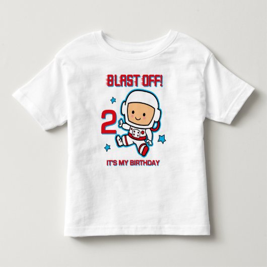 第2誕生日のTシャツを発破を掛けて下さい トドラーTシャツ (正面)