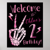 第2誕生日ウェルカムサイン、悪い2ボーン ポスター (正面)
