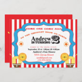 第2誕生日サーカス招待状 招待状 (正面/裏面)