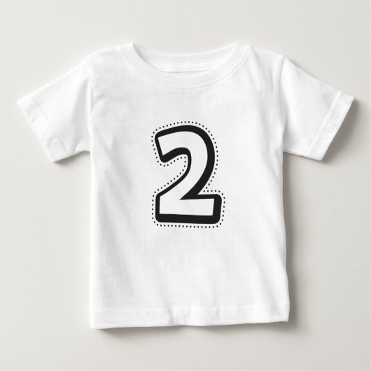 第2誕生日シャツ、第2誕生日 ベビーTシャツ (正面)