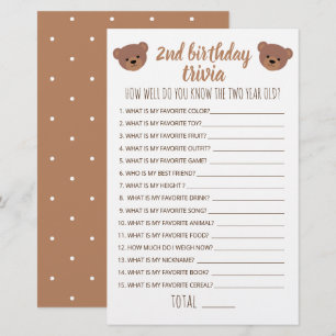 第2誕生日トリビアどのように良いゲームを知っている