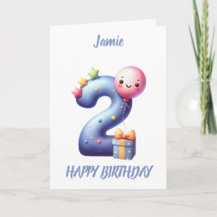 第2誕生日バルーンハッピーバースデー カード