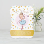 第2誕生日パーティー|プリンセスバレリーナイントゥトゥ 招待状 (スタンド正面)