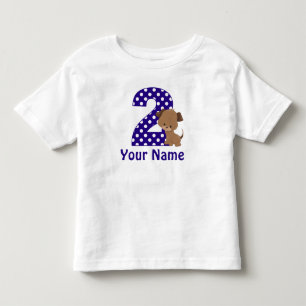 第2誕生日ボーイパピードッグ トドラーTシャツ
