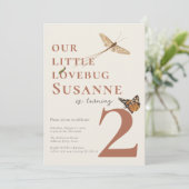 第2誕生日リトルラブバグベビー招待状 招待状 (スタンド正面)