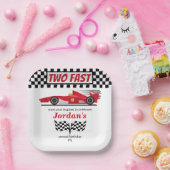 第2誕生日レッドレースカー2速 ペーパープレート (パーティー)