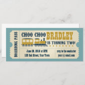 第2誕生日列車チケット招待状 招待状 (正面/裏面)