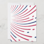 第2誕生日愛国的な1小さな爆竹 招待状 (裏面)