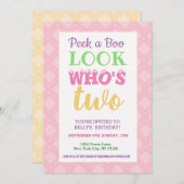 第2誕生日招待状のスローガン 招待状 (正面/裏面)