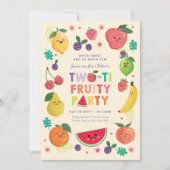 第2誕生日招待状、ツーティフルーティパーティーガール 招待状 (正面)