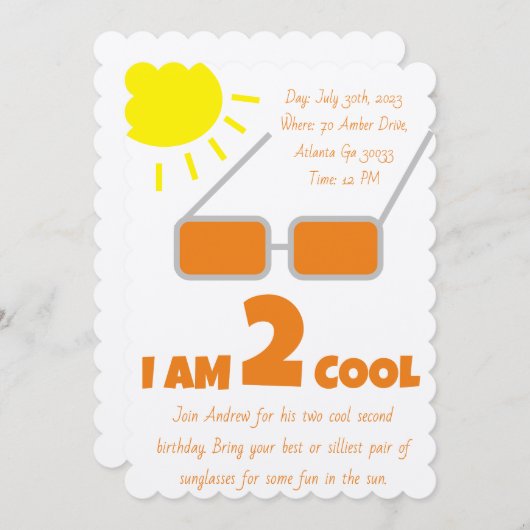 第2誕生日招待状 招待状 (正面/裏面)