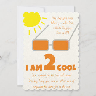 第2誕生日招待状 招待状