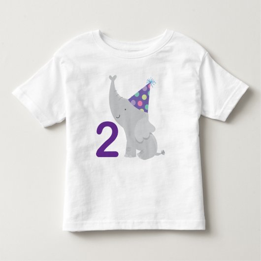 第2誕生日象 トドラーTシャツ (正面)