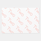 第2誕生日赤面ピンクガール ラッピングペーパーシート (正面3)