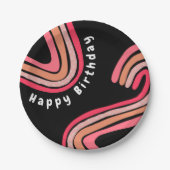 第2誕生日2グルーヴィレインボー ペーパープレート (正面)